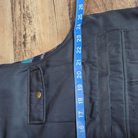 Vintage Timber Trail Flannel Fleece Lined Vest Size Large in Navy Blue - Picture 9 of 11